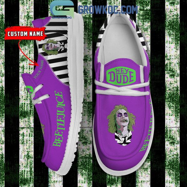 Beetlejuice 2024 Never Trust The Living Personalized Hey Dude Shoes