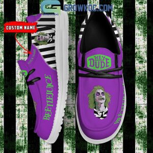 Beetlejuice 2024 Never Trust The Living Personalized Hey Dude Shoes