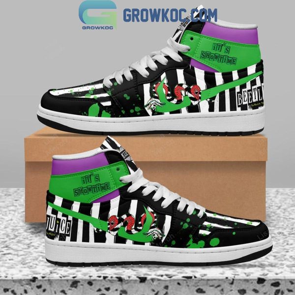 Beetlejuice Halloween Movie It’s Showtime Air Jordan 1 Shoes