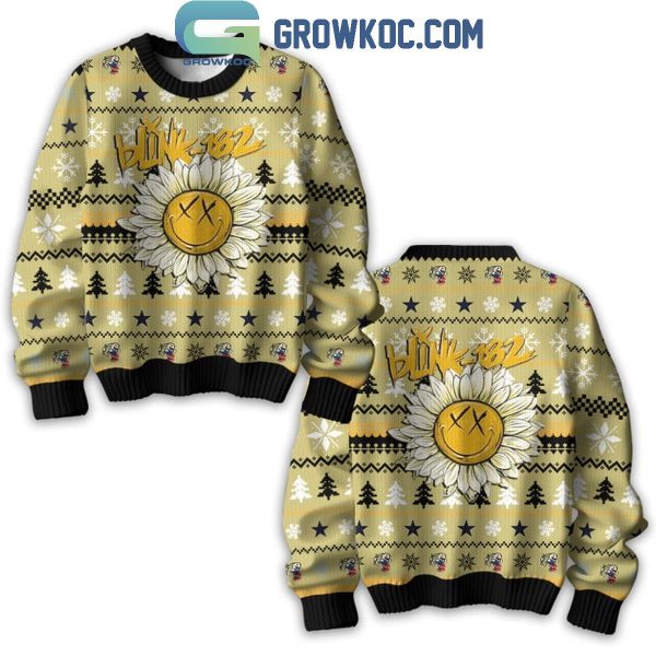 Blink 182 Sunflower Angels And Airways Ugly Sweater