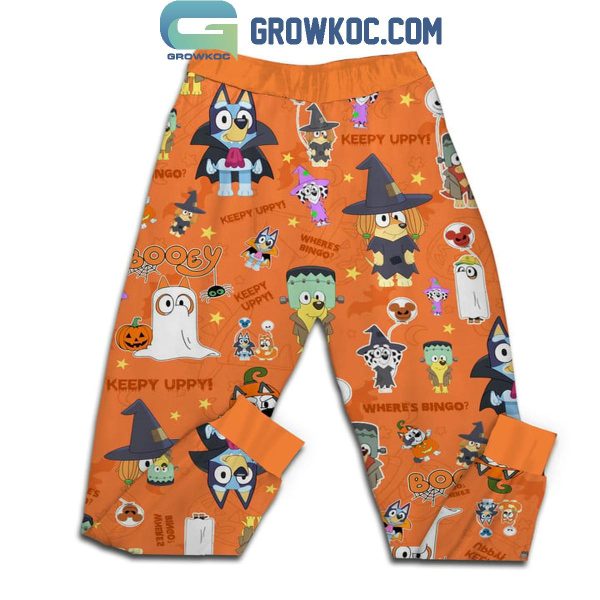 Bluey Here To Get Candy Happy Halloween Fleece Pajamas Set