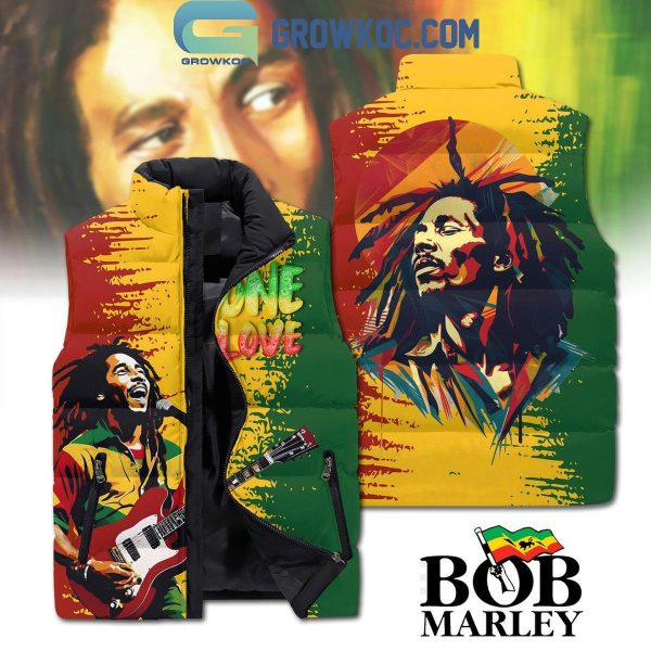 Bob Marley One Love For 2024 Sleeveless Puffer Jacket