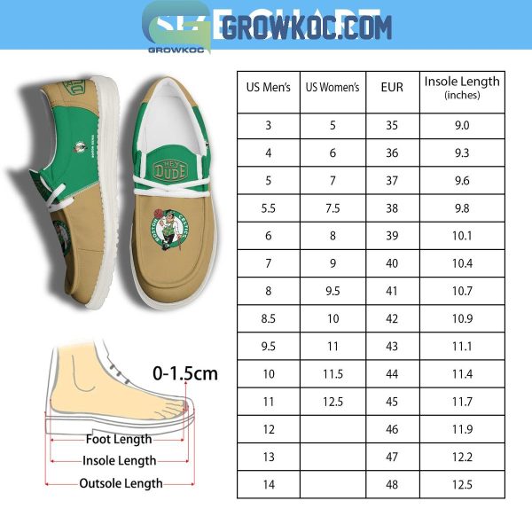 Boston Celtics 2024 Personalized Hey Dude Shoes