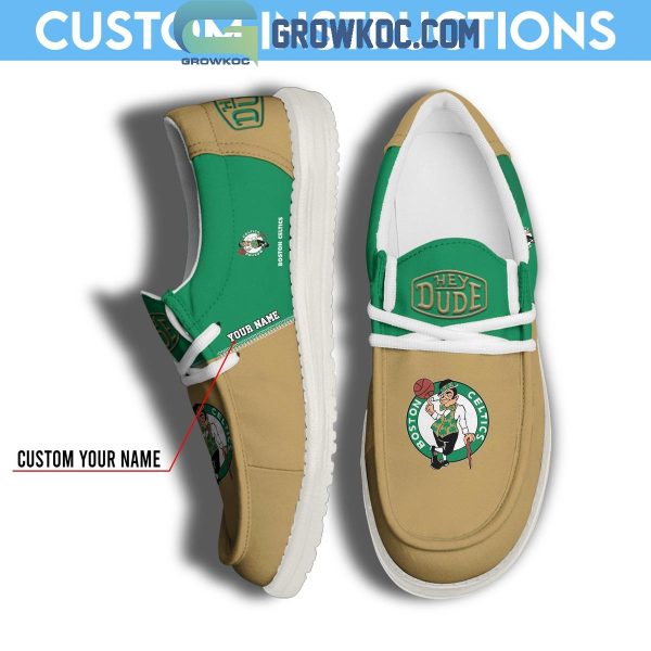 Boston Celtics 2024 Personalized Hey Dude Shoes