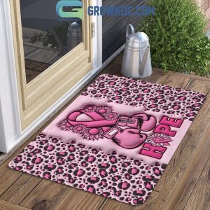 Breast Cancer Awareness HOPE Breast Cancer Fighters Pink Ribbon Doormat