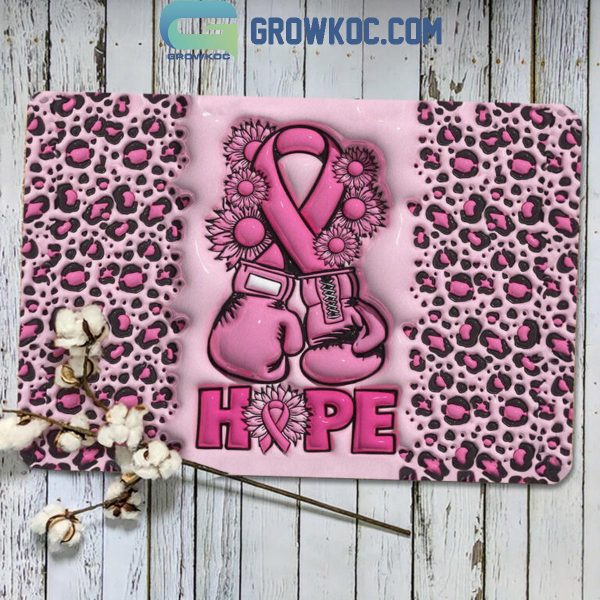 Breast Cancer Awareness HOPE Breast Cancer Fighters Pink Ribbon Doormat