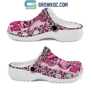 Breast Cancer Awareness HOPE Fighters Pink Ribbon Personalized Crocs Clogs