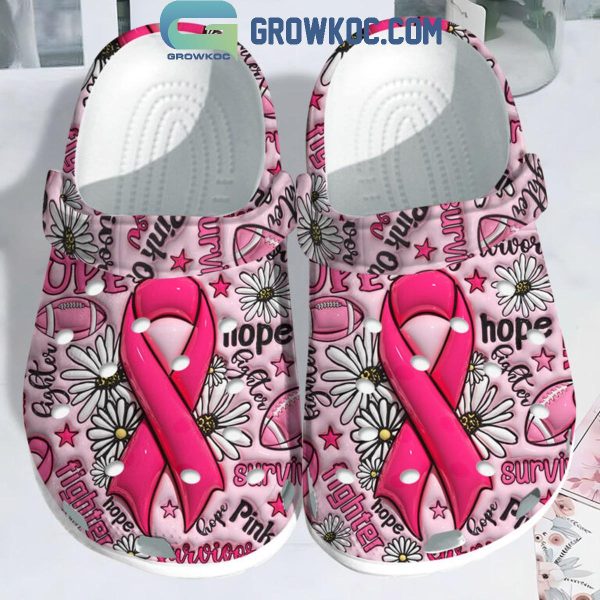 Breast Cancer Awareness Pink Ribbon Breast Cancer Fighters Crocs Clogs