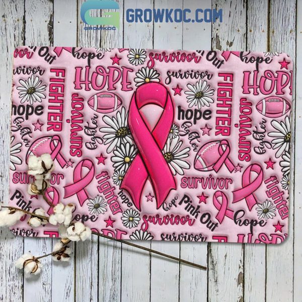 Breast Cancer Awareness Pink Ribbon Breast Cancer Fighters Doormat