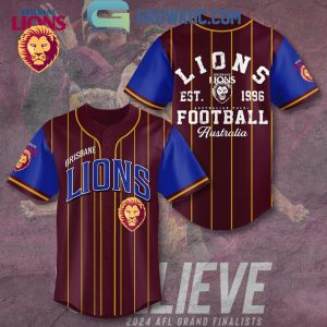 Brisbane Lions Since 1996 Lions Football Baseball Jersey