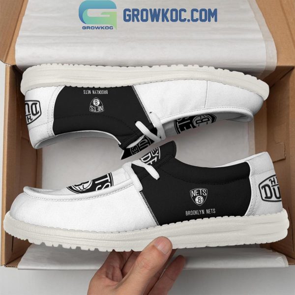 Brooklyn Nets 2024 Personalized Hey Dude Shoes