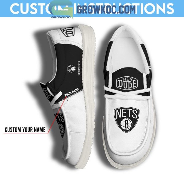 Brooklyn Nets 2024 Personalized Hey Dude Shoes