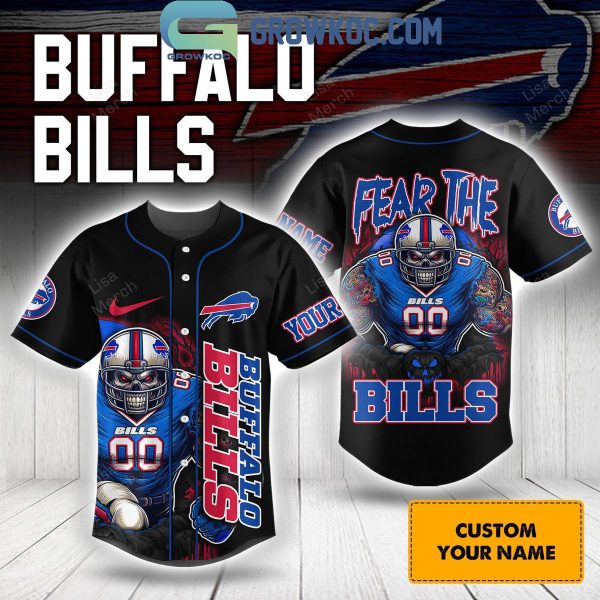 Buffalo Bills Halloween Fear The Bills Football 2024 Personalized Baseball Jersey