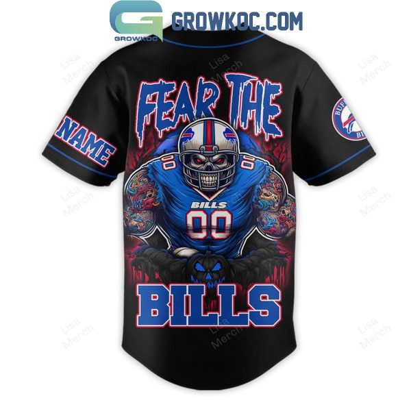 Buffalo Bills Halloween Fear The Bills Football 2024 Personalized Baseball Jersey