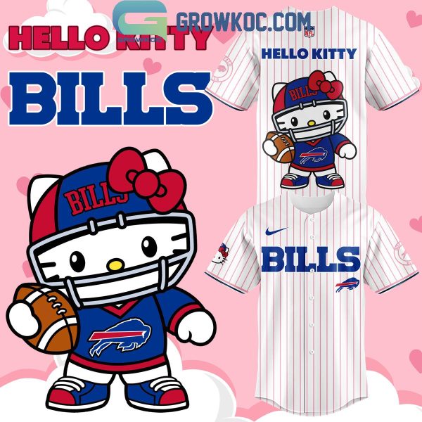 Buffalo Bills Hello Kitty Celebrating 50th Anniversary Baseball Jersey