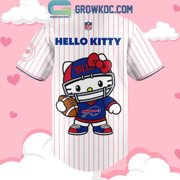 Buffalo Bills Hello Kitty Celebrating 50th Anniversary Baseball Jersey