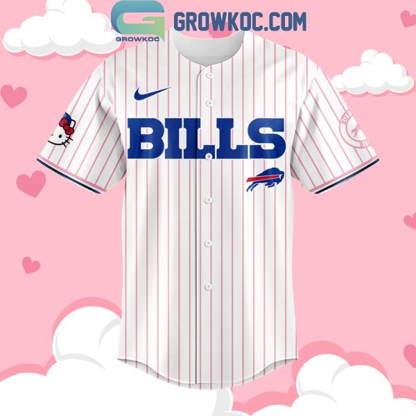 Buffalo Bills Hello Kitty Celebrating 50th Anniversary Baseball Jersey