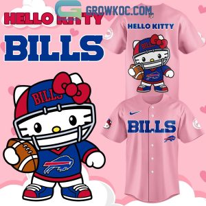 Buffalo Bills Hello Kitty In Pink Love Baseball Jersey