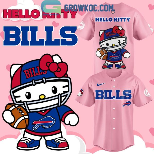 Buffalo Bills Hello Kitty In Pink Love Baseball Jersey