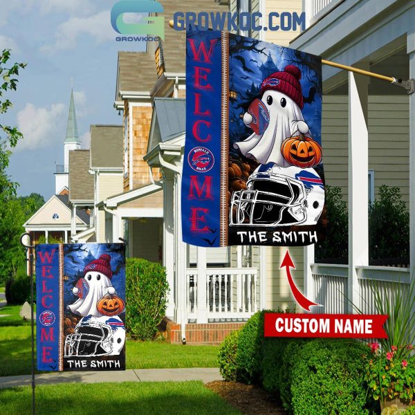 Buffalo Bills Welcome Halloween 2024 Personalized House Garden Flag