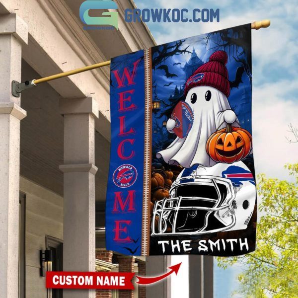 Buffalo Bills Welcome Halloween 2024 Personalized House Garden Flag