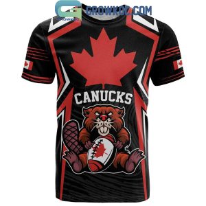 Canada Rugby Canucks Team Beaver and Maple Leaf Personalized Hoodie T-Shirt