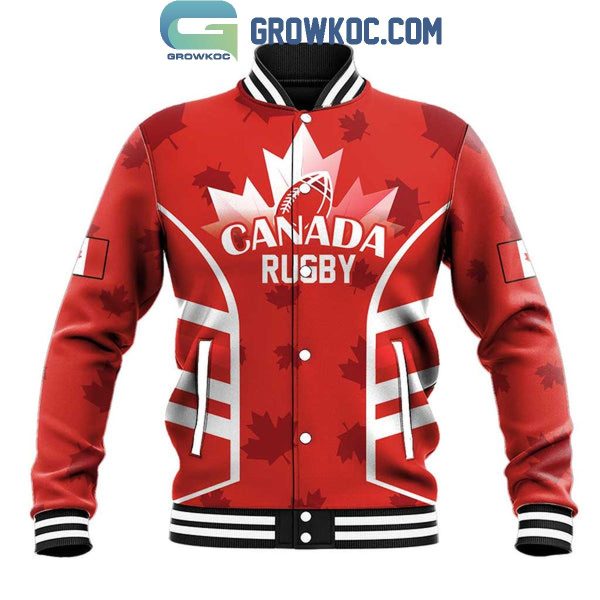 Canada Rugby Go Canucks Maple Leaf Pacific Personalized Baseball Jacket