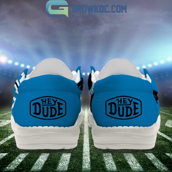 Carolina Panthers 2024 Version Personalized Hey Dude Shoes