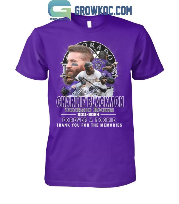 Charlie Blackmon Forever A Rookie 2011-2024 Colorado Rockies T-Shirt