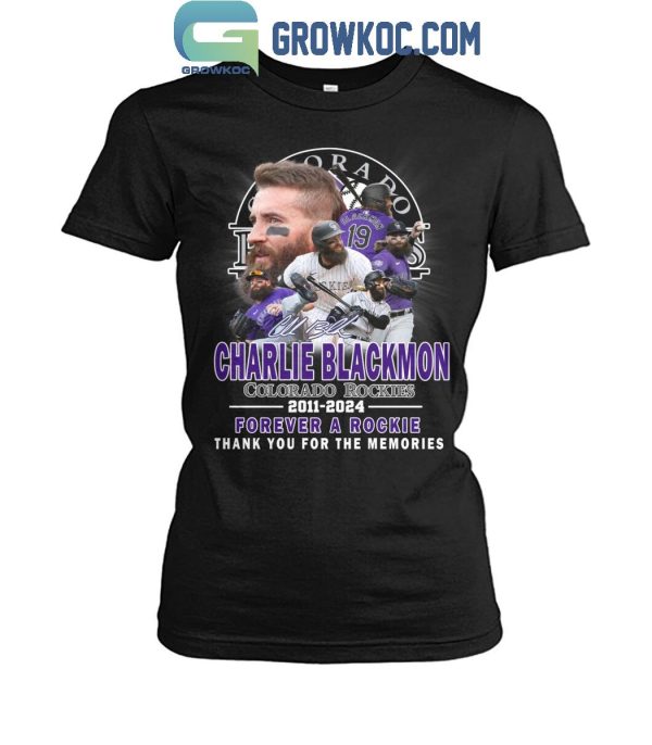 Charlie Blackmon Forever A Rookie 2011-2024 Colorado Rockies T-Shirt