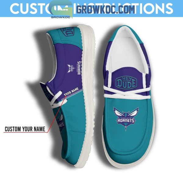 Charlotte Hornets 2024 Personalized Hey Dude Shoes