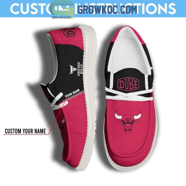 Chicago Bulls 2024 Personalized Hey Dude Shoes