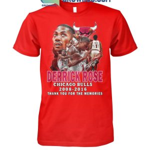 Chicago Bulls Derrick Rose 2008-2016 Thank You For The Memories T-Shirt