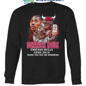 Chicago Bulls Derrick Rose 2008-2016 Thank You For The Memories T-Shirt