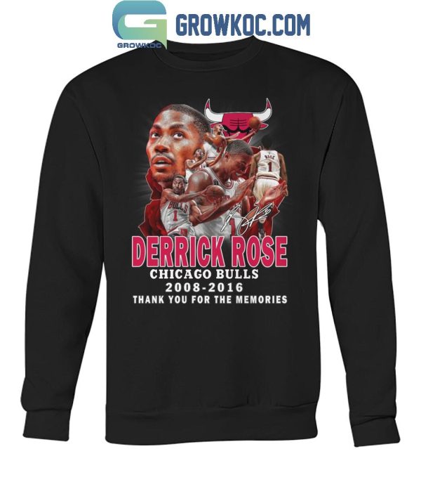 Chicago Bulls Derrick Rose 2008-2016 Thank You For The Memories T-Shirt