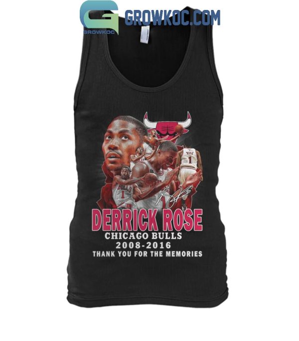 Chicago Bulls Derrick Rose 2008-2016 Thank You For The Memories T-Shirt