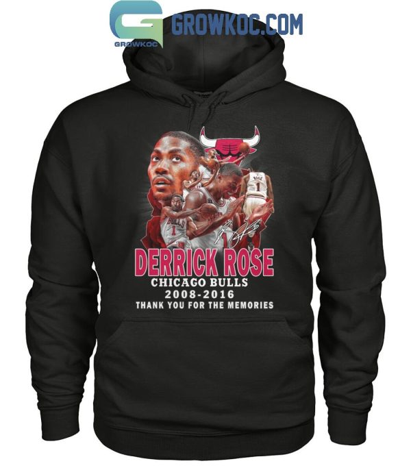 Chicago Bulls Derrick Rose 2008-2016 Thank You For The Memories T-Shirt