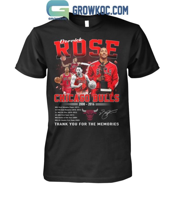 Chicago Bulls Derrick Rose NBA Most Valuable Player 2011 Thank You T-Shirt