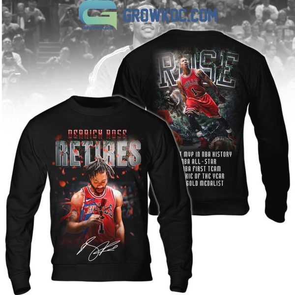 Chicago Bulls Derrick Rose Retires Era Hoodie T-Shirt