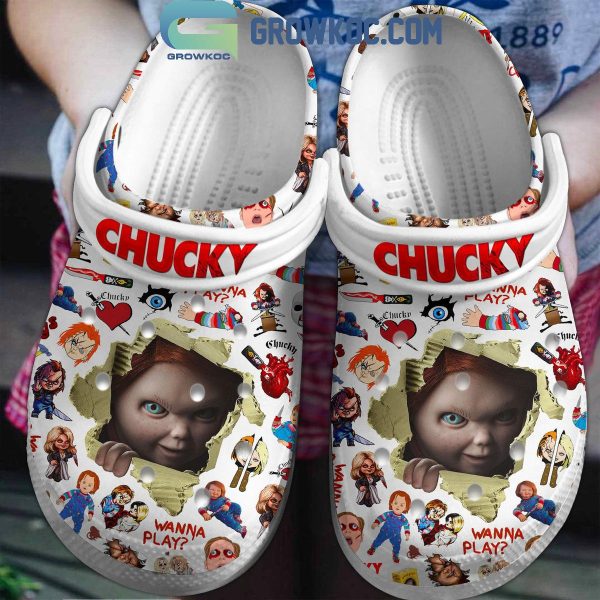 Chucky Wanna Play And Tiffany In Halloween Crocs Clogs