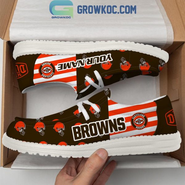 Cleveland Browns 2024 Version Personalized Hey Dude Shoes