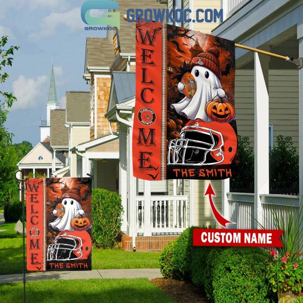 Cleveland Browns Welcome Halloween 2024 Personalized House Garden Flag