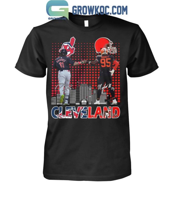 Cleveland Guardians Jose Ramirez Cleveland Browns Myles Garrett Proud T-Shirt