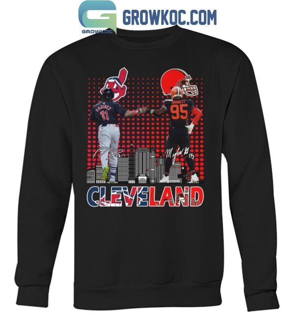 Cleveland Guardians Jose Ramirez Cleveland Browns Myles Garrett Proud T-Shirt