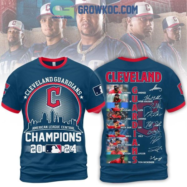 Cleveland Guardians Skyline American League Central Champs 2024 Hoodie T-Shirt