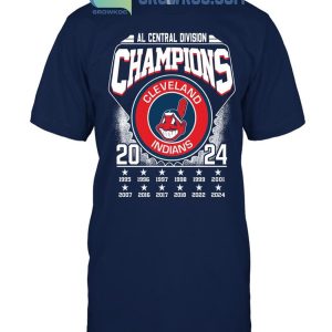 Cleveland Indians AL Central Division Champions 2024 Cleveland Guardians T-Shirt