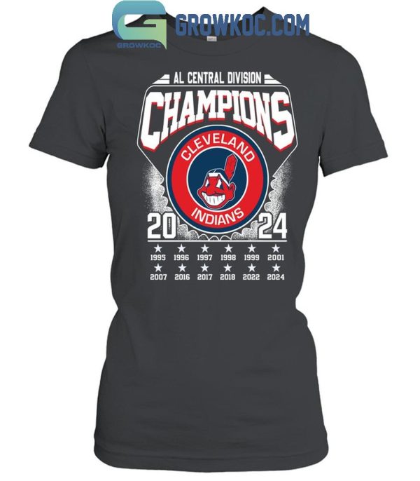 Cleveland Indians AL Central Division Champions 2024 Cleveland Guardians T-Shirt