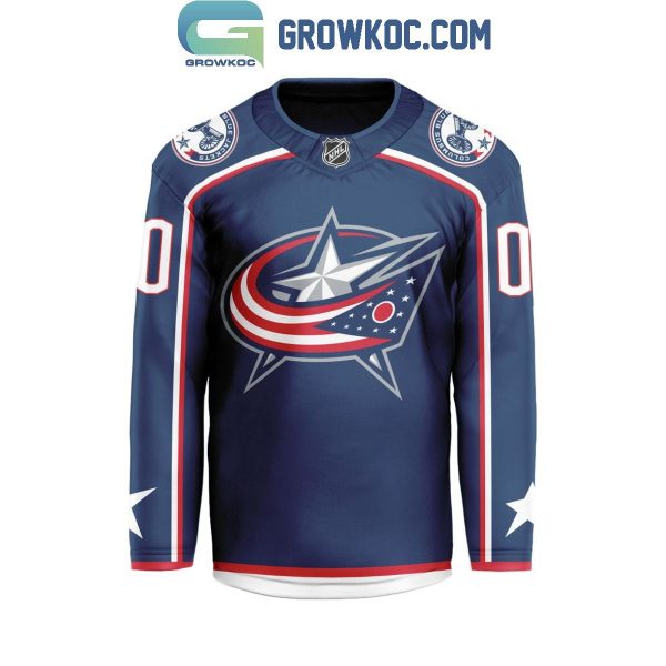 Columbus Blue Jackets Be The Fighter 2024 Home Personalized Hockey Jersey