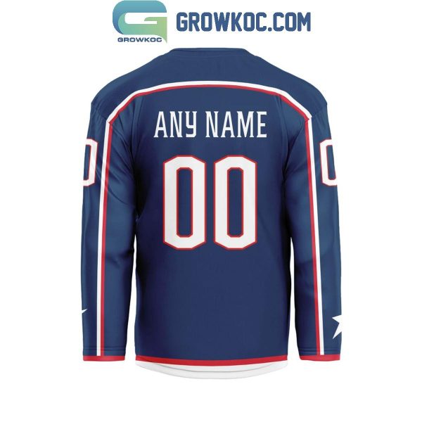 Columbus Blue Jackets Be The Fighter 2024 Home Personalized Hockey Jersey