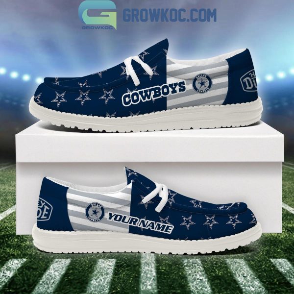 Dallas Cowboys 2024 Version Personalized Hey Dude Shoes